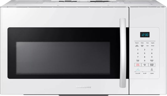 Samsung  ME16H702SEW 1.6 cu. ft. Over-the-Range Microwave Oven with Eco Mode, Auto Defrost, 2-Stage Cooking, 1,000 Cooking Watts, 10 Power Levels 300 CFM  White 369573