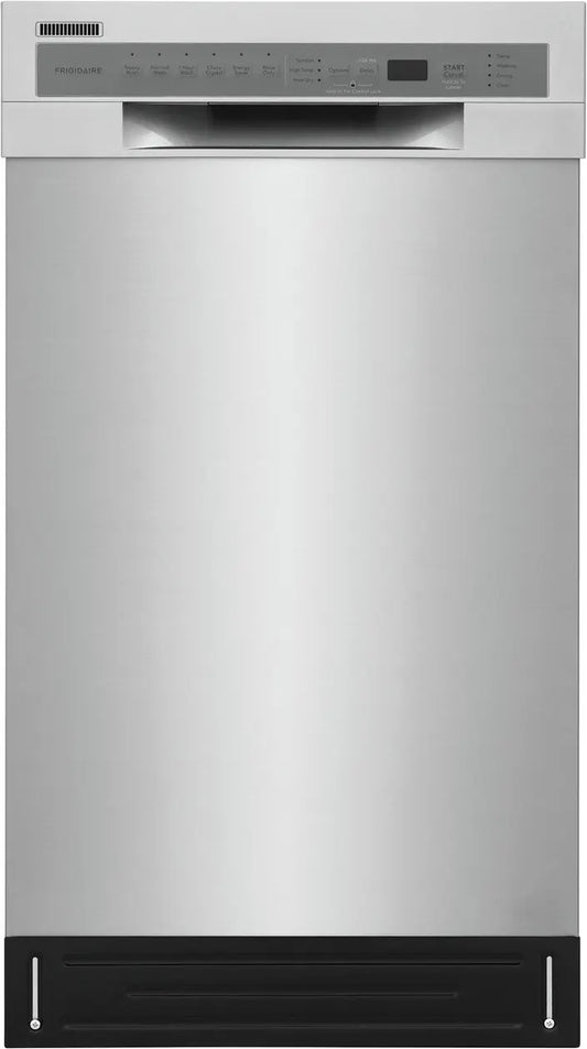 Frigidaire  FFBD1831US 18 Inch Full Console Built In Dishwasher 8 Place Settings, 6 Cycles, 52 dBA Sound Level, Dual Spray Arm, Heated Dry, Self-Cleaning Filter, Detergent Dispenser, NSF Certified Rinse, ADA Compliant Energy Star Stainless Steel , 369420