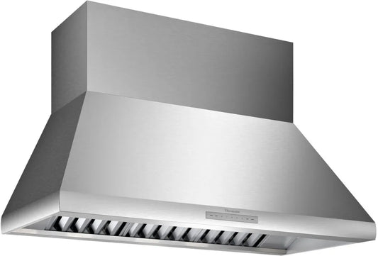 Thermador Professional Series  HPCN48WS 48 Inch Wall Mount Range Hood 4-Speed, Blower Sold Separately, Touch Control, LED Lighting, Baffle Filter, Powerfully Quiet System, Delay Shut Off 369580