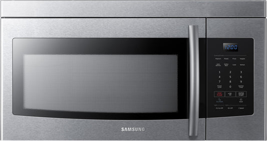 Samsung ME16K3000AS 1.6 cu. ft. Over the Range Microwave Oven  1,000 Watts, 300 CFM, Turntable On Off, Auto Defrost Stainless Steel NEW OPEN BOX 369574