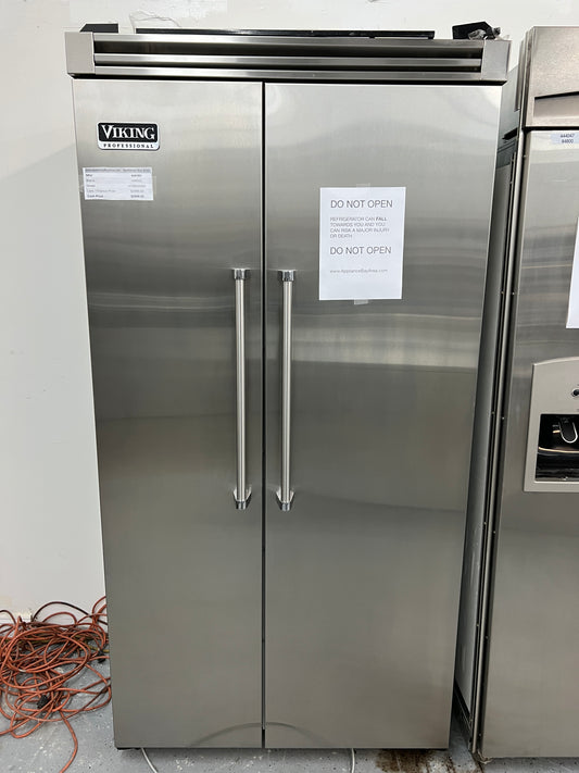 Viking 42 Inch VCSB423SS Counter Depth Built In Side By Side Refrigerator 24 Cu. Ft. ,ProChill Temperature Management,Ice Maker,Energy Star, Stainless Steel 444181