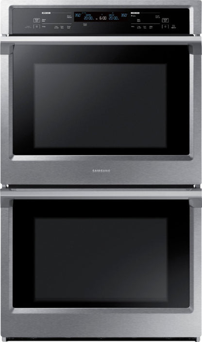 Samsung  NV51K6652DS 30 Inch Electric Double Wall Oven ,Steam Cook, Dual Convection, Rapid Preheat, Delay Bake, Electronic Touch Display, Wi-Fi Enabled Temperature Probe and Hybrid Self Clean, Stainless Steel, 369287