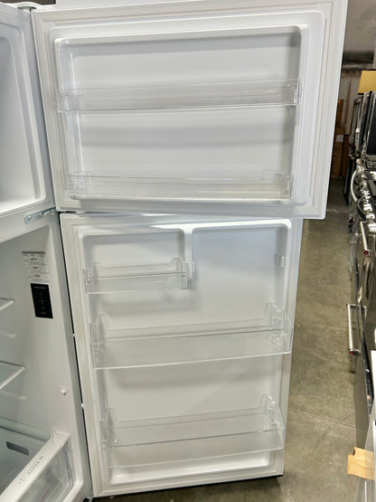 MORA MRT180N6AWD 18 cu ft Top Freezer Refrigerator New Open Box in White 369544