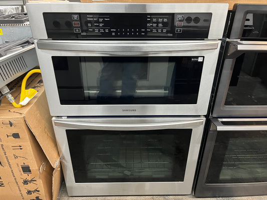 Samsung 30 Inch Microwave Combination Wall Oven,NQ70T5511DS Stainless Steel,Combo,Steam Clean,Steam,Sabbath,Glass Touch Control Panel,Easy View Window,New, 369017