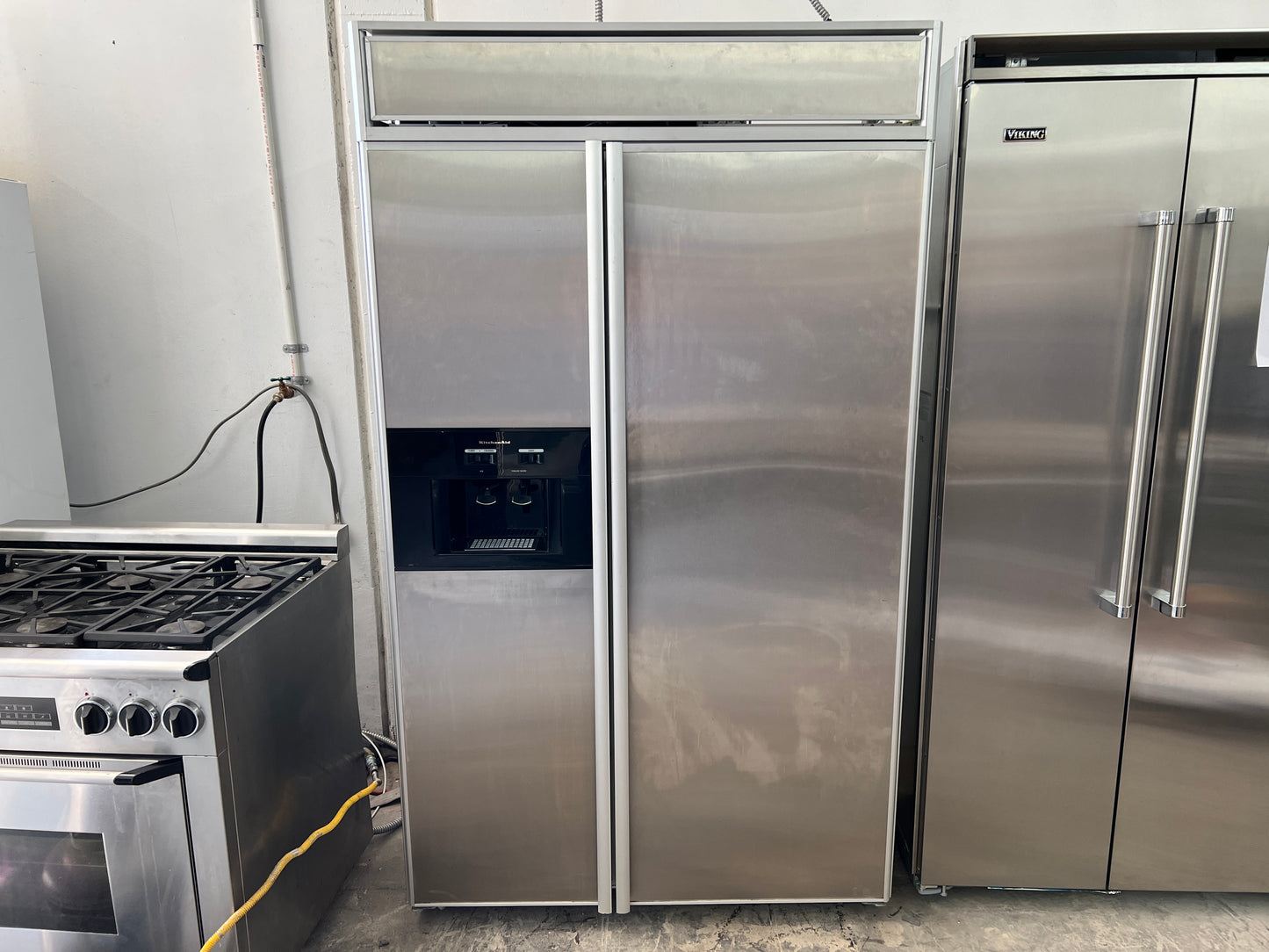 Kitchenaid 48 inch Side By Side Built in Refrigerator KSSS48QDX in Stainless Steel,Water and Ice Maker, Dispenser,369151