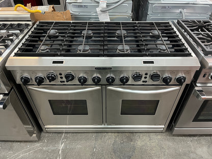 Kitchenaid 48 Inch KDRP487MSS Professional Gas Dual Fuel 8 Burner Range Stainless Steel KDRP487MS,6-15,000,2-6,000 BTU Burners,True Convection Ovens, 888025