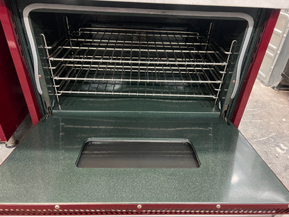 Viking Professional 36 Inch Gas 6 Sealed Burner Gas Range with Convection Oven, Red with Stainless Steel Color , 369169