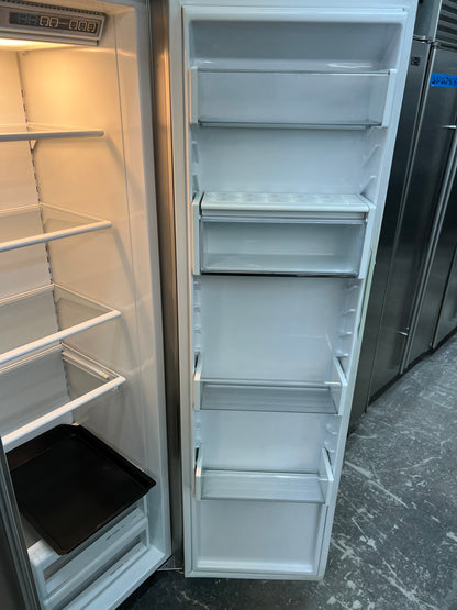 36 Inch Subzero Side By Side Stainless Steel Built in Refrigerator , w Ice Maker, 369328