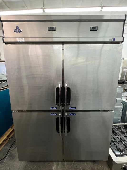 ColdTech J4SRF-40B 49 4-Door Commercial Refrigerator Freezer Stainless Steel 369111