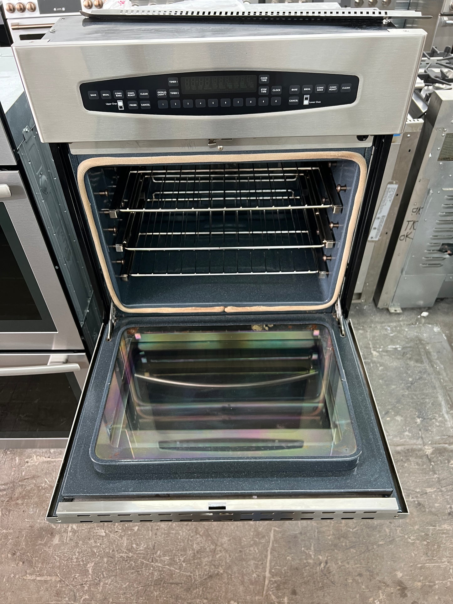 DCS  WOS227SS 27 Inch Double Electric Wall Oven with Self-Cleaning Upper Convection Oven & Hidden Bake Elements in Lower Oven: Stainless Steel, 369313