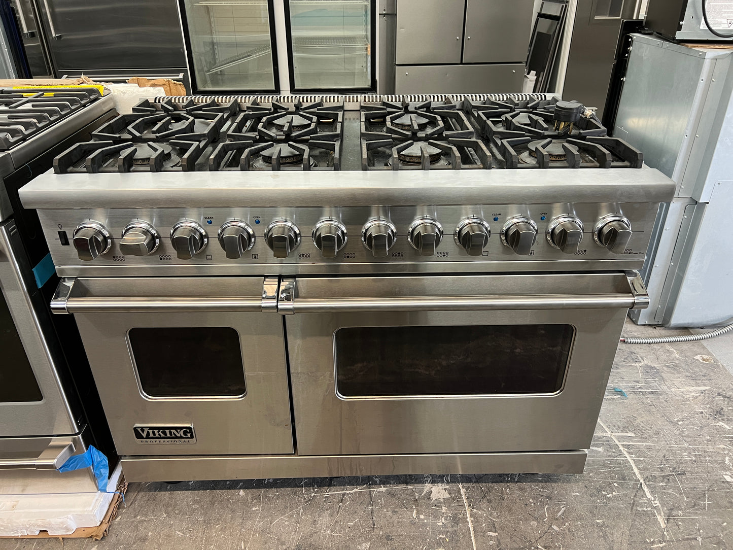VDSC5488BSSLP 48 Inch Pro-Style Dual-Fuel Range with 8 VSH Pro Sealed Burners, VariSimmers, Vari-Speed Dual Flow Convection Ovens, Self-Clean, Bread Proofing and Rapid Ready Preheat: Stainless Steel, Liquid Propane , 369416