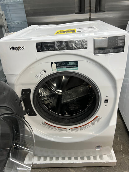 Whirlpool  WFW6605MW 27 Inch Front Load Washer 5.0 cu. ft. 37 Wash Cycles Steam Clean Sanitize Quick Wash Wrinkle Control ADA White  369431