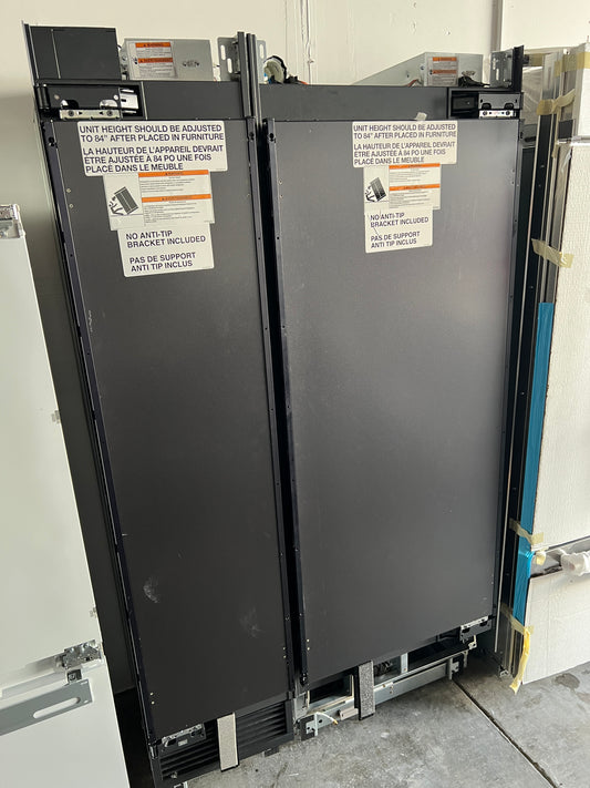 48 Inch JennAir Panel Ready Side By Side Column Refrigerator and Freezer Built In New Open Box JBRFL30IGX JBZFL18IGX , 369453
