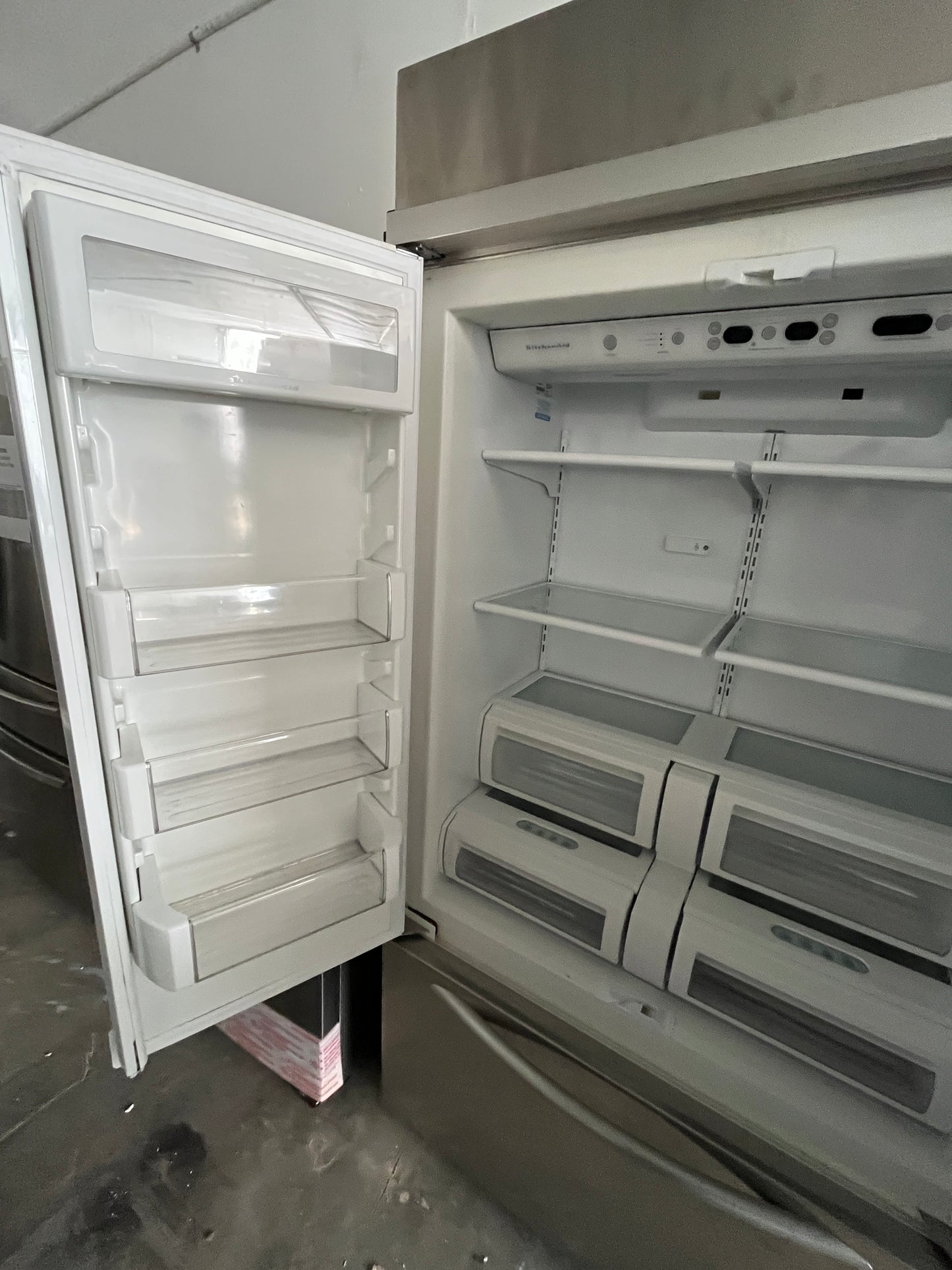 Kitchenaid 42 Inch French Door Style Built In Refrigerator  KBFC42FSS with Bottom-Mount Freezer - Stainless-Steel, 369270