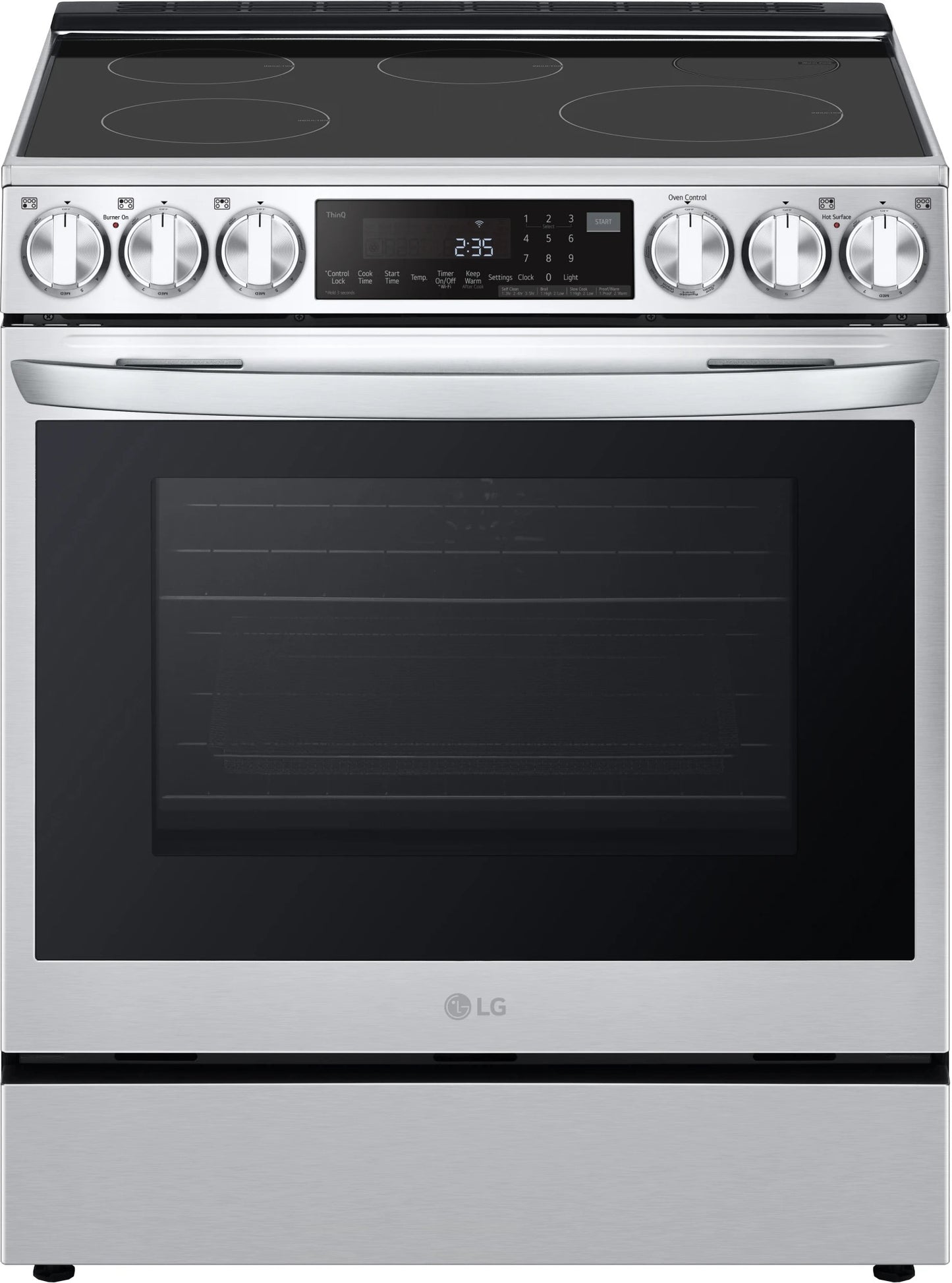 LG LSIL6336F 30 Inch Slide-in Induction Smart Range with 5 Radiant Elements, 6.3 cu. ft. Oven Capacity, Storage Drawer, ProBake Convection®, Air Fry, Sabbath Mode,Self+EasyClean, Wi-Fi, and InstaView 999469