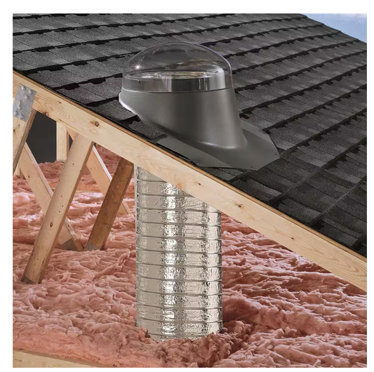 Velux 14 in. Impact Dome Sun Tunnel Skylight with Flexible Tube and Pitched Flashing , 369410