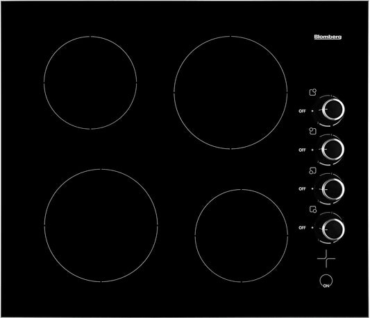 Blomberg  CTE24402 24 Inch Electric Cooktop with 4 Elements, Glass Ceramic Surface, Vitro ceramic Cooking Zone, 6 Cooking Levels Per Zone,  Residual Heat Indicators, On Off Indicator NEW OPEN BOX 369576