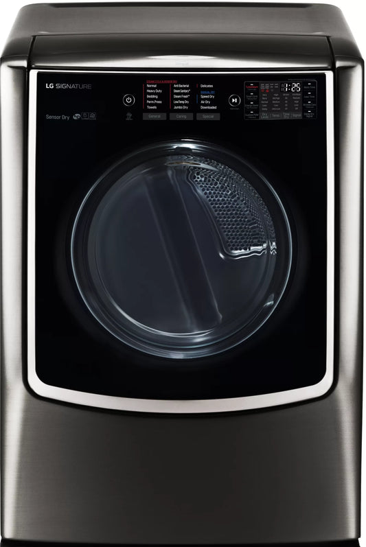 LG Signature TurboSteam Series  DLEX9500K 29 Inch Electric Smart Dryer with 9.0 cu. ft. Capacity, 14 Drying Programs, Wrinkle Care, Sensor Dry, TurboSteam, SteamSanitary™, and SmartThinQ WiFi 369503