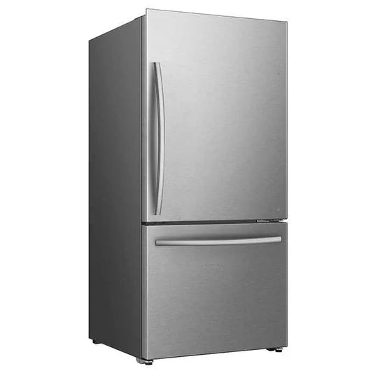 MORA 33 Inch MRB221N6BSE 22.3 Cu Ft Bottom Freezer Refrigerator Stainless Steel New Open Box 369547