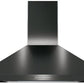 GE 30 Inch Wall Mount Chimney Hood JVW5301BJTS Convertible Hood ,Recirculation Option, 350 CFM Blower,Dishwasher Safe Filters,Auto-Off, Optional Remote Control, Halogen Lighting Night, Black Stainless Steel 369039