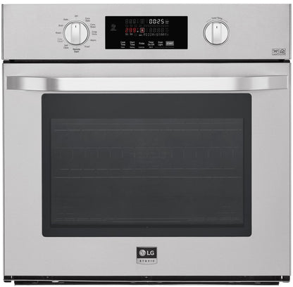 LG Studio 30 Inch Smart Single Electric Wall oven LSWS307ST , Convection, Gliding Rack System, EasyClean, Hidden Bake, Self-Cleaning, Voice Commands, Wi-Fi, 4.7 cu. ft. Capacity Stainless Steel 369024