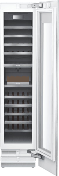 Thermador Freedom Collection  T18IW905SP 18 Inch Dual Zone Smart Wine Cooler with 58-Bottle Capacity, 12 Shelves, UV-Protective Glass Door, Smooth Filtered LED Lighting, TFT Control Panel , 369446
