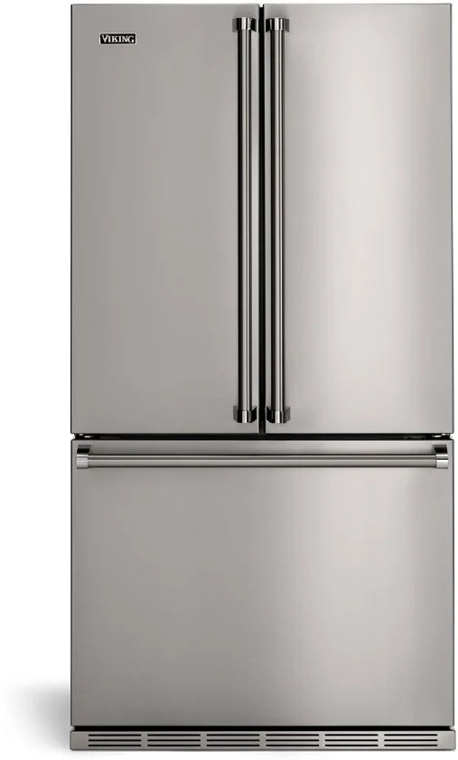 Viking 3 Series  RVFFR336SS 36 Inch Counter Depth French Door Refrigerator 19.86 Cu. Ft. Air Purification Adjustable SpillProof Shelves LED  Ice MakerSabbath Mode, Energy Star 369445