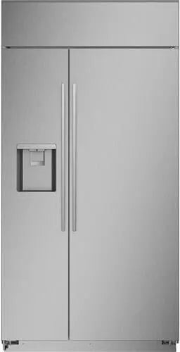 GE Monogram  ZISS420DNSS 42 Inch Counter Depth Built-In Side by Side Smart Refrigerator 24.4 Cu. Ft. , Ice Maker, Filtered Water Ice Dispenser stainless steel new open box 369456