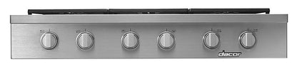 48 Inch RangeTop Dacor Heritage Professional  HRTP486SNG 6 Sealed Burners, Continuous Grates, Simmer Sear Burners, Perma-Flame, Illumina Knobs, SmartFlame Technology, and Griddle: Natural Gas, 369006